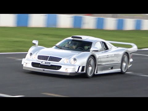 Mercedes Benz CLK GTR on track! Fast Accelerations and Flybys!