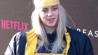 Fetus Billie slaying the Netflix Red Carpet for 1 minute and 16 seconds