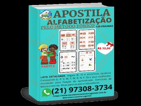 Apostila Alfabetização Fônica: Transforme a Leitura com Nossa Apostila Completa (PDF) PARTE 1