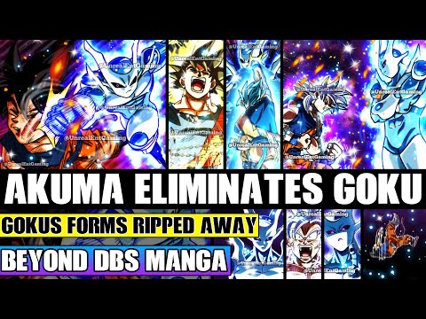 Beyond Dragon Ball Super Akuma Eliminates Primal Ultra Instinct Goku! Akuma Rips Gokus Forms Away