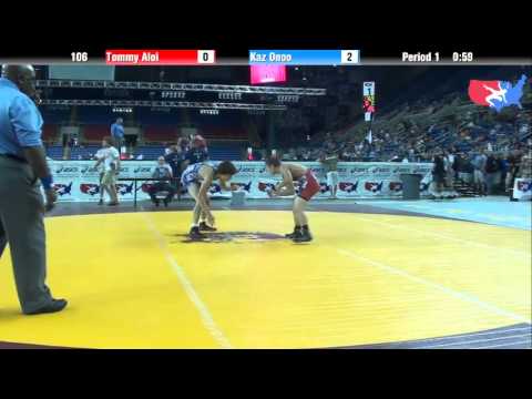 Fargo 2012 106 Round 5: Tommy Aloi (Virginia) vs. Kaz Onoo (Iowa)