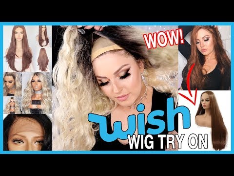 Trying On WISH APP Wigs! 💕💇 Lace Front & Affordable Wish Haul!