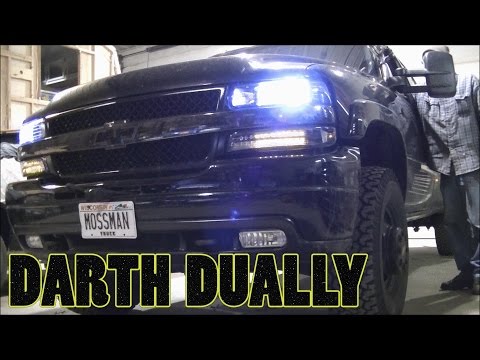 New Headlights and LED Turn/Parking Lights for my 02 Silverado Dually Duramax
