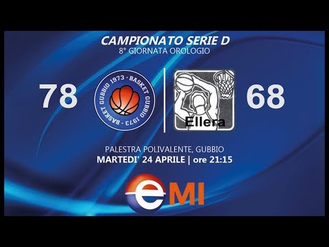 Gubbio-Ellera 78-68  -  Basket Serie D   -    24 aprile 2018