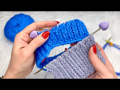 Fishbone (Herringbone) Stitch Knitting Pattern — Flat &amp; 