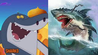 Zig And Sharko Characters As MONSTERS