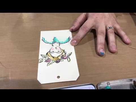 Dina Wakley makes us a Tag using her new products - Creativation - CHA 2017