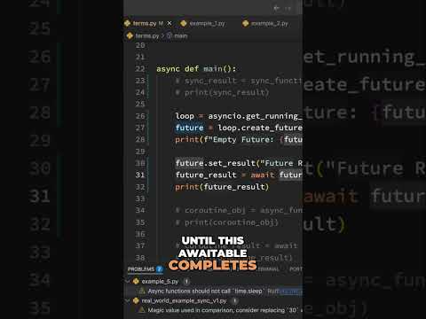 Await Keyword Explained: Coroutines, Futures, and Tasks #shorts