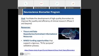 NINDS Biomarker Q&A Webinar May 20, 2020