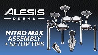 Video thumbnail for Alesis Nitro Max Kit | Tips for Assembly & Setup by inMusic Brands Support