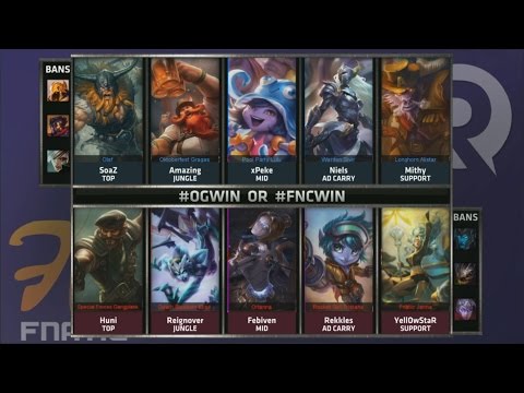 FNC vs OG Game 2 Highlights - FNATIC vs ORIGEN- FINALS EU LCS SUMMER 2015 PLAYOFFS