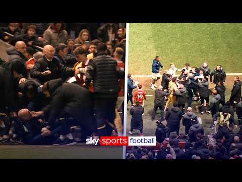 Millwall & Bristol City break out in MASS BRAWL at full-time whistle!
