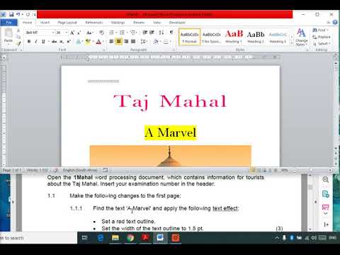 CAT paper 1 DBE November 2019 Question1 1 1 MS Word  Text Outline