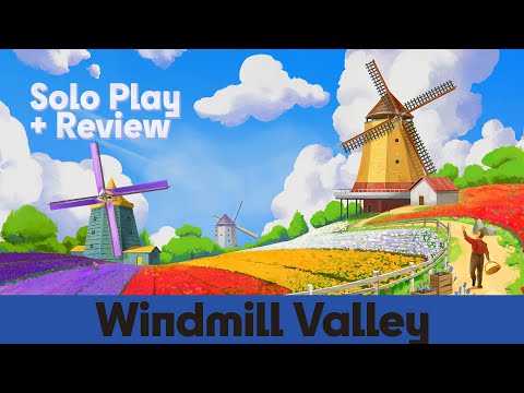 Windmill Valley - Solo Board Game Play & Review