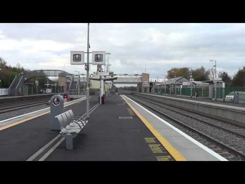 Irish Rail 22000 DMU 22037 passes Hazelhatch going to Dublin Heuston with horn