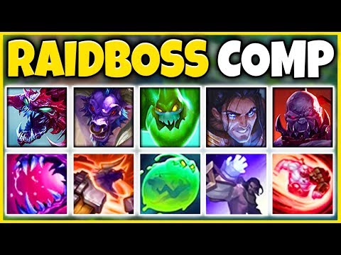 *OVER 50,000 HEALTH* RAID BOSS TEAM COMP 2019 (BEST COMP EVER) - League of Legends