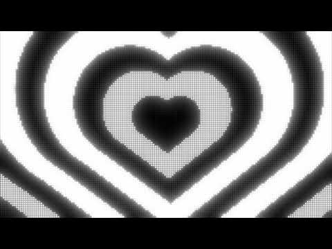 Black and White Y2k Neon LED Lights Heart Background || 1 Hour Looped HD