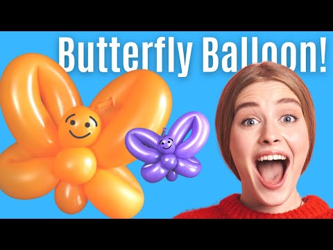 How to Make a Butterfly Balloon Animal #3 - Make a Butterfly Out of Balloons #butterflyballoon