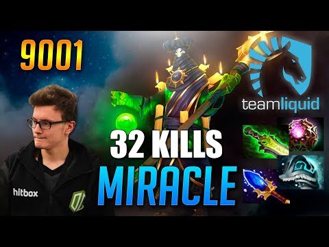 Miracle Rubick 32 KILLS EPIC GAME | 9001 MMR Dota 2