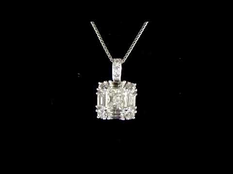 Lady's Platinum 1.69ct (TDW) Diamond Pendant