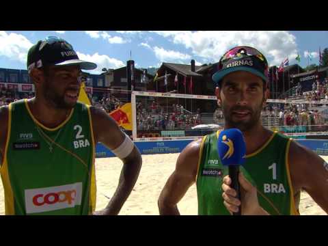 Evandro/Pedro after their victory in the Gstaad Major semis
