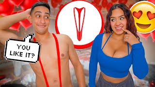 WEARING ONLY THIS TO SEE HER REACTION! *Got Juicy**