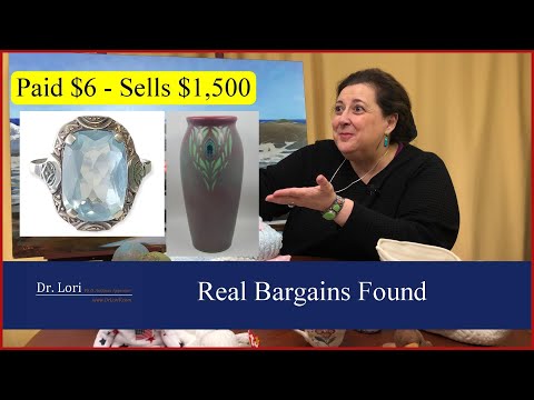 Real Bargains Found Thrift Shopping | Trifari Costume Jewelry, Rookwood Pottery, Folk Art - Dr. Lori