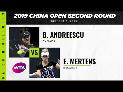 Bianca Andreescu vs. Elise Mertens | 2019 China Open Second Round | WTA Highlights