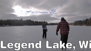 preview picture of video 'LEGEND LAKE, WI// A DAY ON THE ICE'