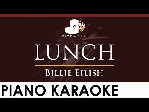 Billie Eilish - LUNCH - HIGHER Key (Piano Karaoke Instrumental)