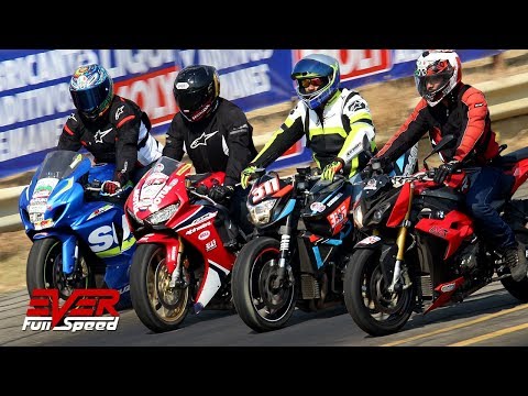 CBR 1000RR 🆚 GSXR 1000R 🆚 B-King 🆚 S1000R 🆚 ZX10R | DRAG RACES 10 seg. Copa Carnaval 2019