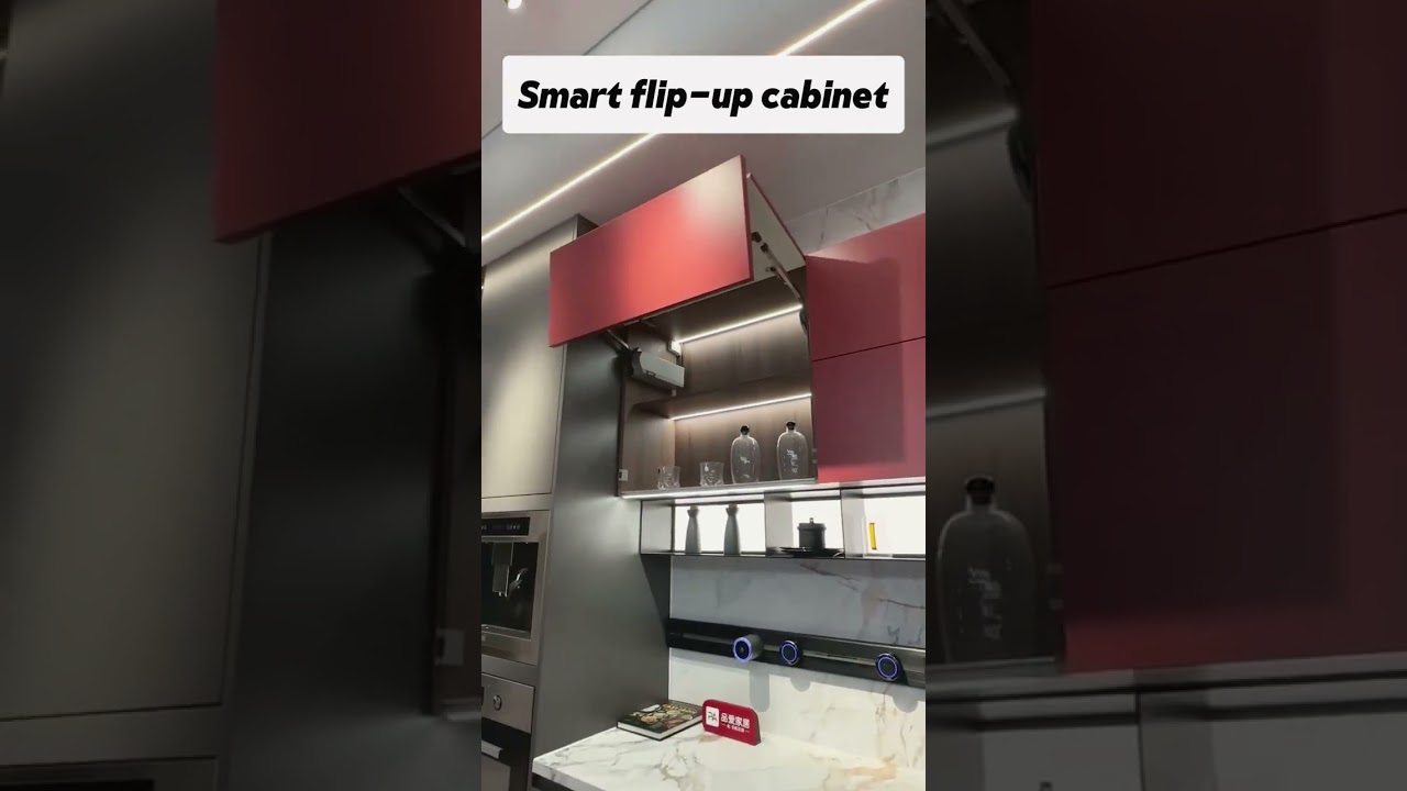 Smart flip-up cabinet  #kitchendesign  #smartcabinets #kitchenstorage #artides