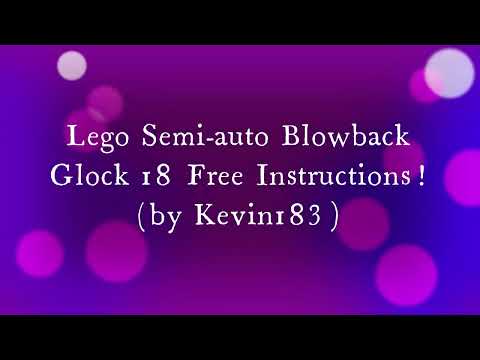 Lego Semi-auto Blowback Glock 18 Recreated (by Kevin183) Free instructions!!