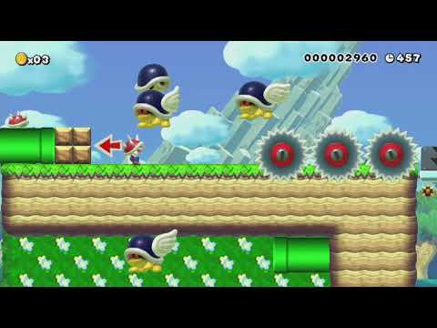 頭突きしたり蹴ったり踏んだり。乗っかったり・・ (酷い) by ひーちゃんHB - Super Mario Maker - No Commentary 1bs