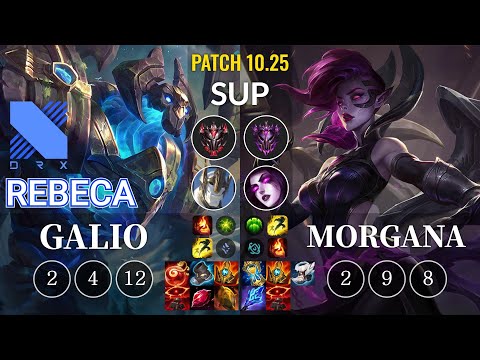 DRX Rebeca Galio vs Morgana Sup - KR Patch 10.25