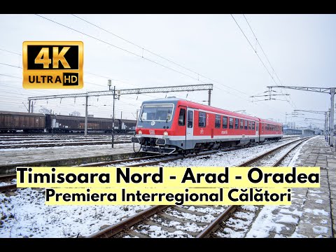 🔝 [4K] PREMIERA || RE 10501 Timisoara Nord - Oradea || Interregional Călători | DMU VT628 654-5 ❄️❄️