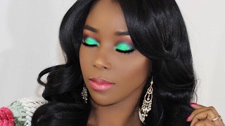 MAQUILLAJE VERDE AHUMADO PARA PRIMAVERA con Bellisssimaa1| MAQUILLAJE PARA PIEL OSCURA | Mary Pulido