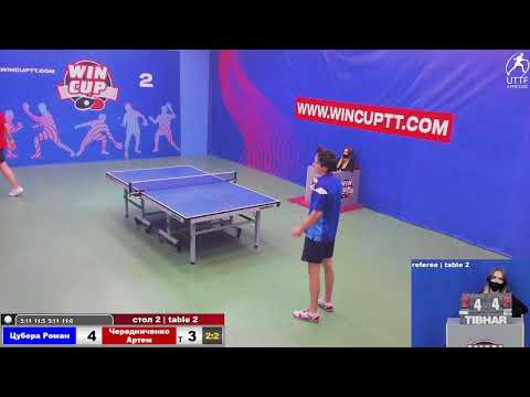 Цубера Роман 3-2 Чередниченко Артем Турнир Восток 2 WIN CUP  09.01.2022. Прямой эфир Зал 2.