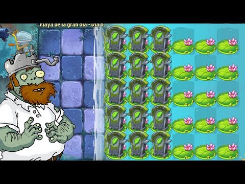 Plants Vs Zombies 2 Acabar Con Todos Los Zombies De La Playa De La Gran Ola De Noche