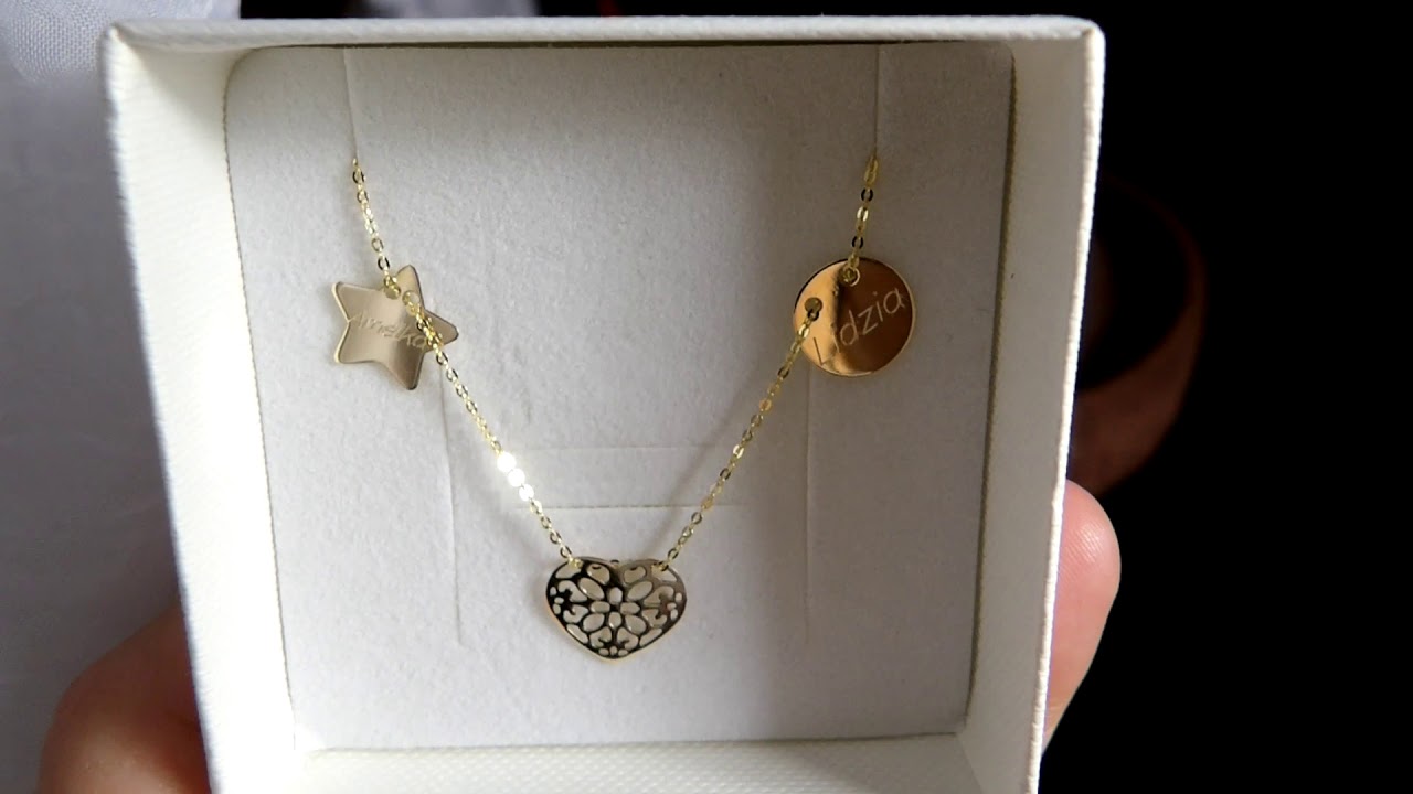 Złoty naszyjnik celebrytka LUCID JEWELRY