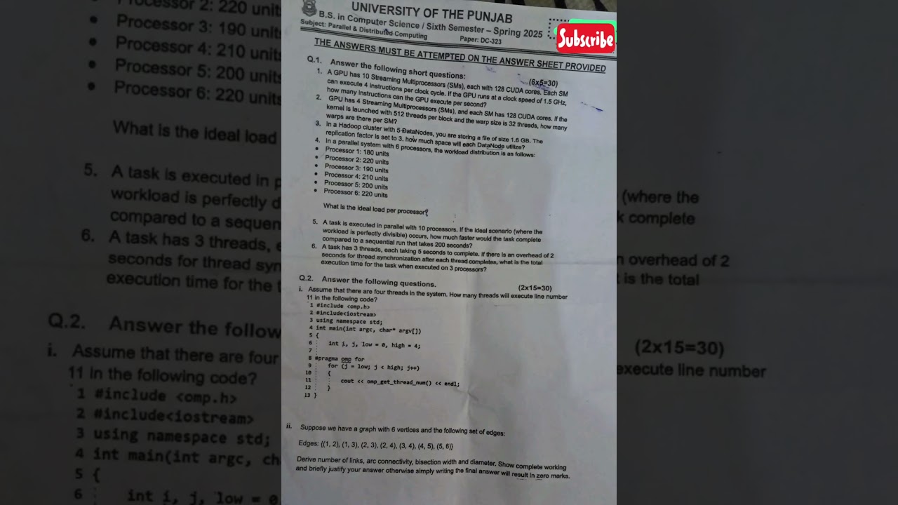 DC-323 | Parallel and Distributed Computing | 2025 paper