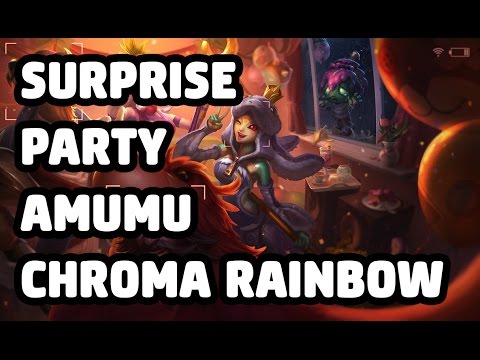 SURPRISE PARTY AMUMU CHROMA RAINBOW SKIN SPOTLIGHT - LEAGUE OF LEGENDS