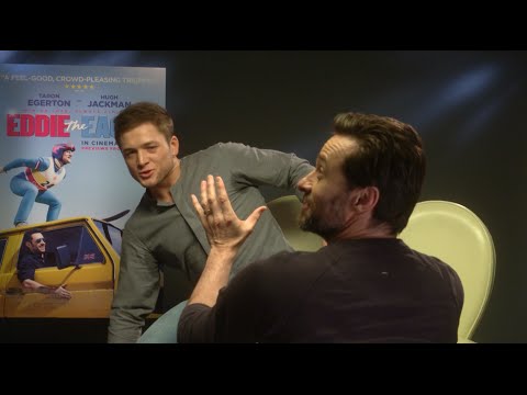 Hugh Jackman and Taron Egerton recreate the lift from Dirty Dancing!