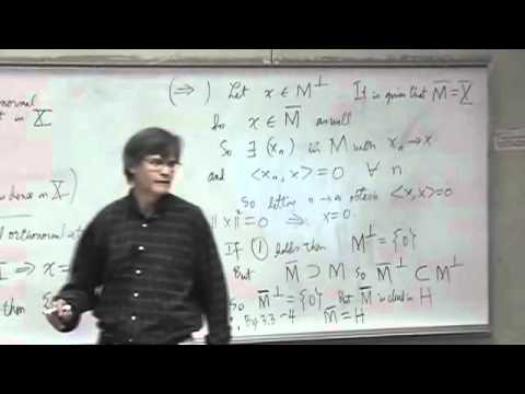 Functional Analysis - Lecture 13 - UCCS MathOnline