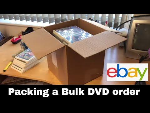 Packaging a bulk DVD order - sold on ebay