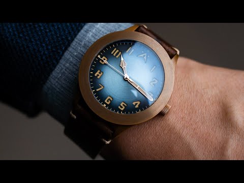 Now on Kickstarter: Vintage inspired pilot bronze watch with diver's tool
