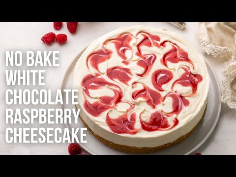 No Bake White Chocolate Raspberry Cheesecake l The Recipe Rebel