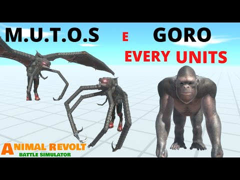 Goro e M.U.T.O.S Every Units - Animal Revolt Battle Simulator