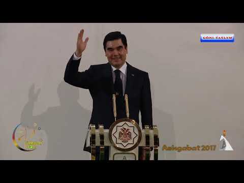 Ashgabat Turkmenistan 2017  Closeing Ceremony 5th Asian Indoor Martial Arts Dark Tourist Netflix HD