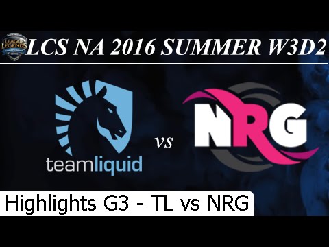 TL vs NRG Game 3 Highlights - LCS NA Summer 2016 W3D2M5 Team Liquid vs NRG Esports